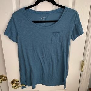 Aeropostale Prince & Fox Blue Pocket Tee